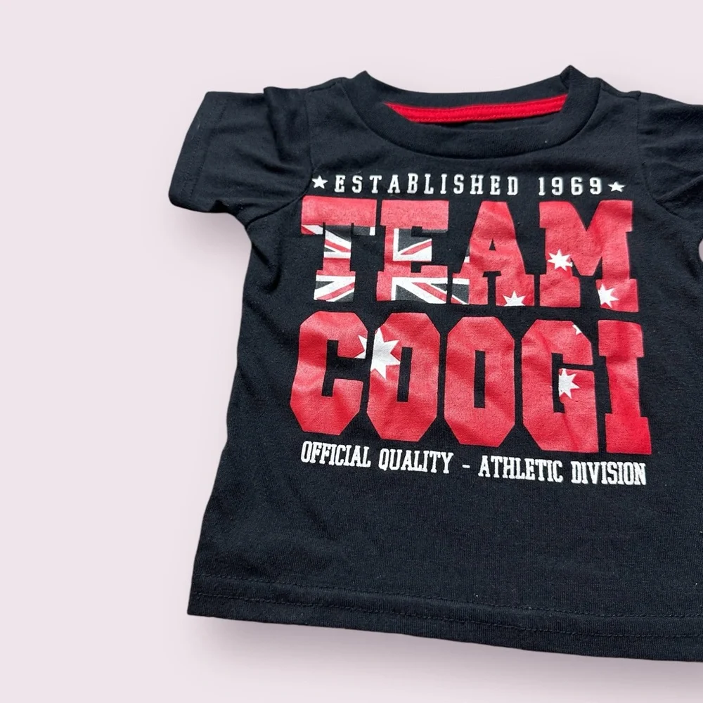 Baby Team Coogi Black Short Sleeve Tee Shirt Size 6-9 Months